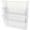 Deflecto Wall Pocket System, Letter, 13"x4"x19", 3/ST, Clear 3PK DEF73601RT - alternate 4